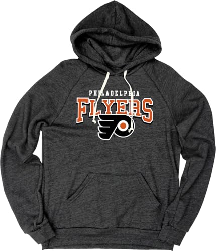 Philadelphia Flyers NHL Officially Licensed Tri-Blend Hooded Sweatshirt High Sticking, Large