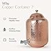 Copper Water Dispenser - Pure Copper Storage Tank/pot With Stainless Steel Spigot - Copper Charged Water With Ayurveda Benefits Drinking Water - 1.32 Gallon/ 5 Litre