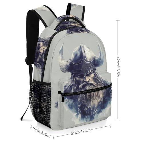 Valhalla-Viking Norse Mythology God Funny Backpack Casual Daypack Lightweight Shoulders Bag for Men Women Cute Print2