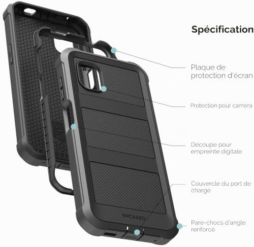 Coque Galaxy Xcover 6 Pro double couche Falcon antichoc ultra résistante noire - 5