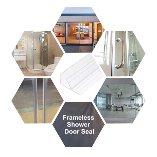 uxcell Shower Door Side Seal, F-Type Shower Door Sweep for 3/8" Glass 130" Long Silicone Frameless Glass Door Seal Strip, Stop Shower Leaks, Clear by uxcell - Used condition - Image 7