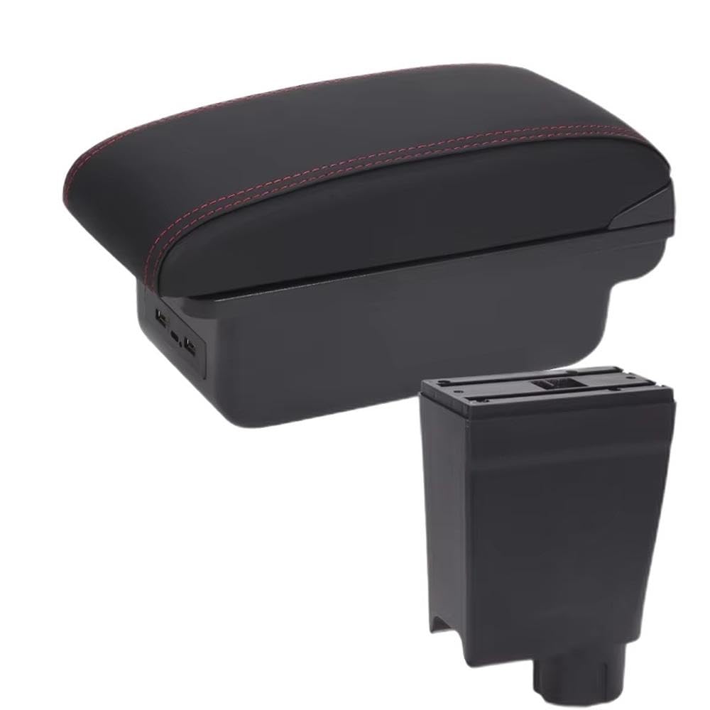 Fsozdbbpl B1 Black Red 3Usb For Fiat Uno 2022 Car Armrest Box Center Console Armrest Storage Box Interior Parts