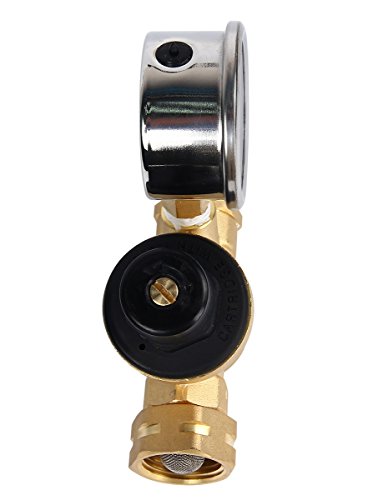 Targetevo Adjustable Brass Lead-Free Water Pressure Regulator Reducer With Gauge Inlet Screened Filter For Rv ( Nh Thread ) #TOP5