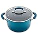 Rachael Ray Brights Nonstick Cookware Pots and Pans Set, 10 Piece, Marine Blue