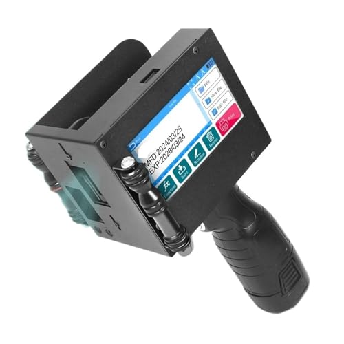 Pistola per stampante a getto dinchiostro portatile da 50 mm con 2 inchiostri ad asciugatura rapida per codice a barre QR logo data per etichette e conveniente leggero