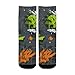susiyo Graffiti Spray Green Hiking Socks Boy Girls - Cushioned Crew Socks for Kids Soft, Breathable & Seamless Toe for All-Day Comfort