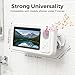 RMOKISIN Shower Phone Holder with Wireless Bluetooth Speaker, 2026 New Waterproof Shower Phone Case for Any Phone, Wall Mounted Phoneholder for Bathroom Mirror (White)