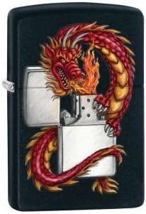 Zippo Dragon Lighter. Engraved by Pocket Gift using Traditional Diamond Cut Techniques. Presented in an Attractive Quality Gift Box.
