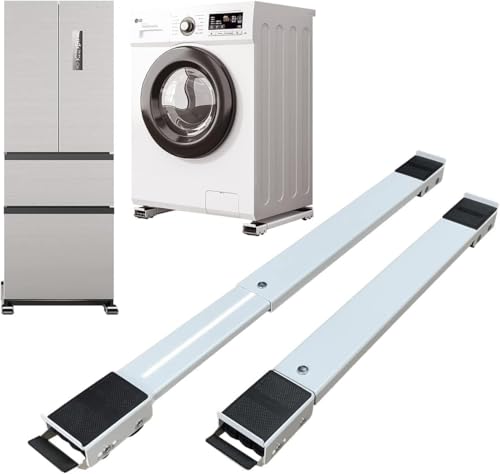 Image of Washing Machine Stand Multi-Functional Movable Adjustable Base Mobile Roller Locking Wheels for Washing Machine Mover Tool for Refrigerator, Furniture, Fridge, Sofa, Table, Cupboard