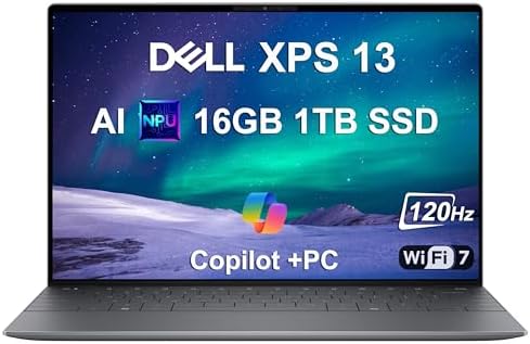 Dell XPS 13 9345 Laptop, Copilot+ AI PC (13.4" FHD+ 120Hz, Snapdr...