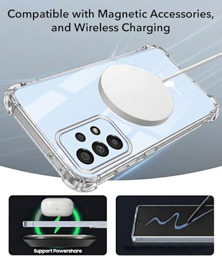 Image of Jkobi Shockproof Crystal-Clear Back Cover for Samsung Galaxy A33 5G (Magsafe Wireless Support | Drop & Camera Protection | Hard Polycarbonate)