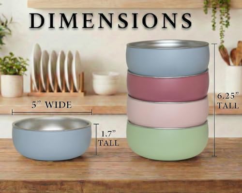 Monkey Proof™ Non-Toxic Stainless Steel Child Bowl 5” with Non-Slip Silicone Shell, Multi-color, (Set of 4 bowls) Unbreakable, Mess Free Feeding for Babies, Toddlers, Kids, BPA free by Monkey Proof - Image 5