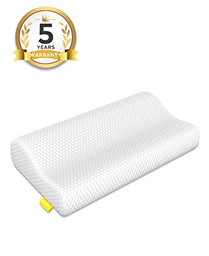 OOFO Memory Foam Pillow Adjustable Cervical Bed Pillow Cover for Neck and Shoulder