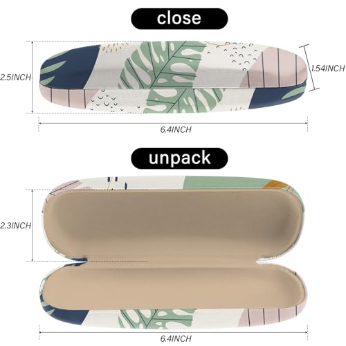Image of Eyeglasses Case Hard Shell Protective Case for Glasses Eyeglass Box with Cleaning Cloth for Girls Women Cute Aesthetic