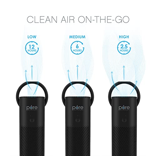 Pure Enrichment Purezone Mini Portable Air Purifier - True Hepa Filter Cleans Air, Helps Alleviate Allergies, Eliminates Smoke & More — Ideal For Traveling, Home, And Office Use (Black) #TOP6