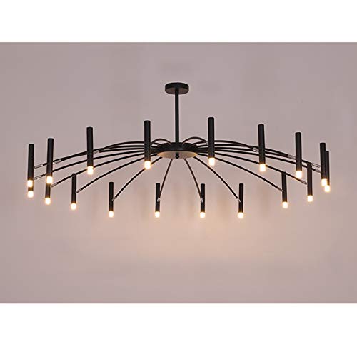 Modern Black Branch Chandelier Metal Pendant Light，Black 18 Chandelier Universal Head Pendant Light, Adjustable Direction Ceiling Lights Lighting Tools