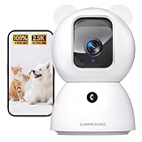 2.5K Security Camera Indoor, Non-Subscription AI Person/Pet/Cry Detection, 4MP Pet/Dog/Cat Camera w/Phone App, Pan Tilt 2.4GHz WiFi Cameras for Home Security, IR Night Vision, Full Duplex 2-Way Audio