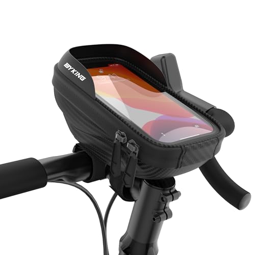 Byking Bike Phone Mount Waterproof Phone Holder for Bike Under 6.8 Smartphones, Phone Holder Bag, Universal Cycling Gifts for Men, Bicycle Accessories Bicycle Phone Holder Waterproof.