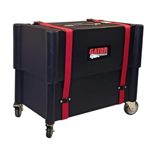Amp Case Fits Most Popular Combo Amp Sizes Indestructible Roto Mold Design made in the USA Amp sits securely on top of case during use, Frame height expands 16" to 21" Open top design provides access to handle for easy transport Two wrap around strap...