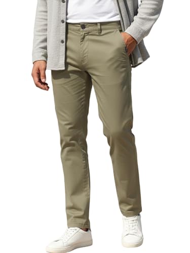 Image of Urbano Fashion Men's Straight Fit Mid Rise Cotton Casual Chinos Trousers Stretch