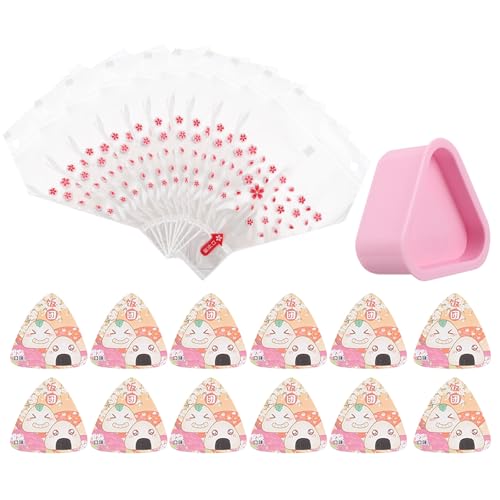 Bolas de arroz hechas con molde triangular y bolsas para sushi casero 2