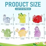 DIYDEC 60pcs Luminous Mini Resin Dinosaur 6 Styles Tiny Small Dinosaurs Glow in The Dark Miniature Animals to Hide Little Dinosaur for Micro Dollhouse Landscape Aquarium Decorations - Image 3