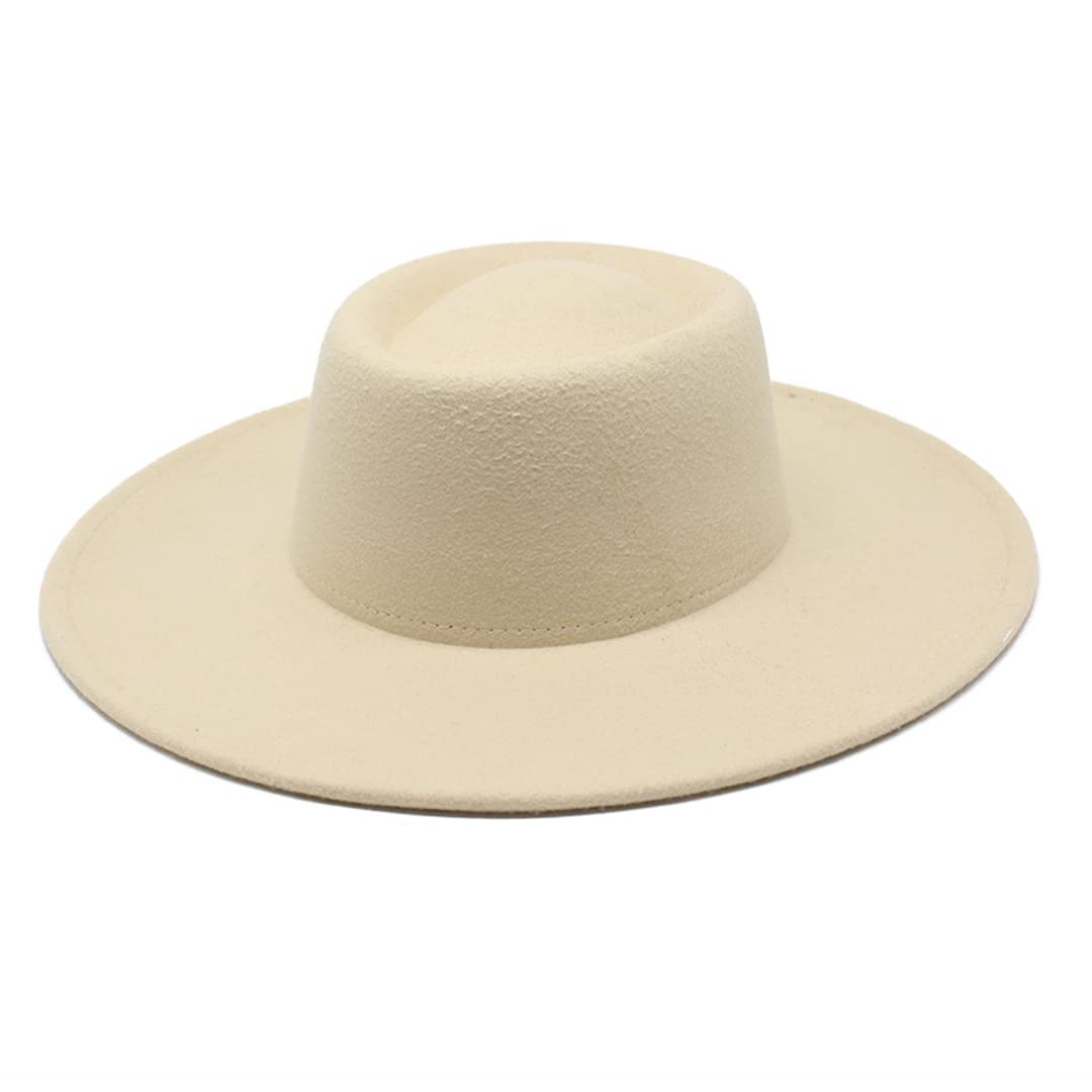 Klasyczny brytyjski styl 9,5 cm duży szeroki rondo kapelusz fedora dla kobiet jesień zima filcowe kapelusze kościelne