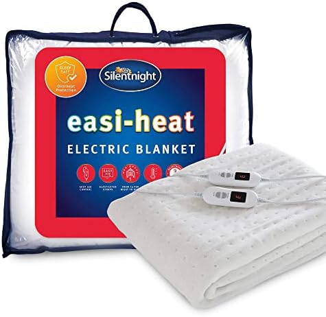Silentnight Easi Heat Double Electric Blanket – Heated Underblanket with  Full Mattress Coverage, Warm Fleece Material and Easy Fit Straps – Ultra  Fast Heat Up and LED Controller – Double (137x193cm) :