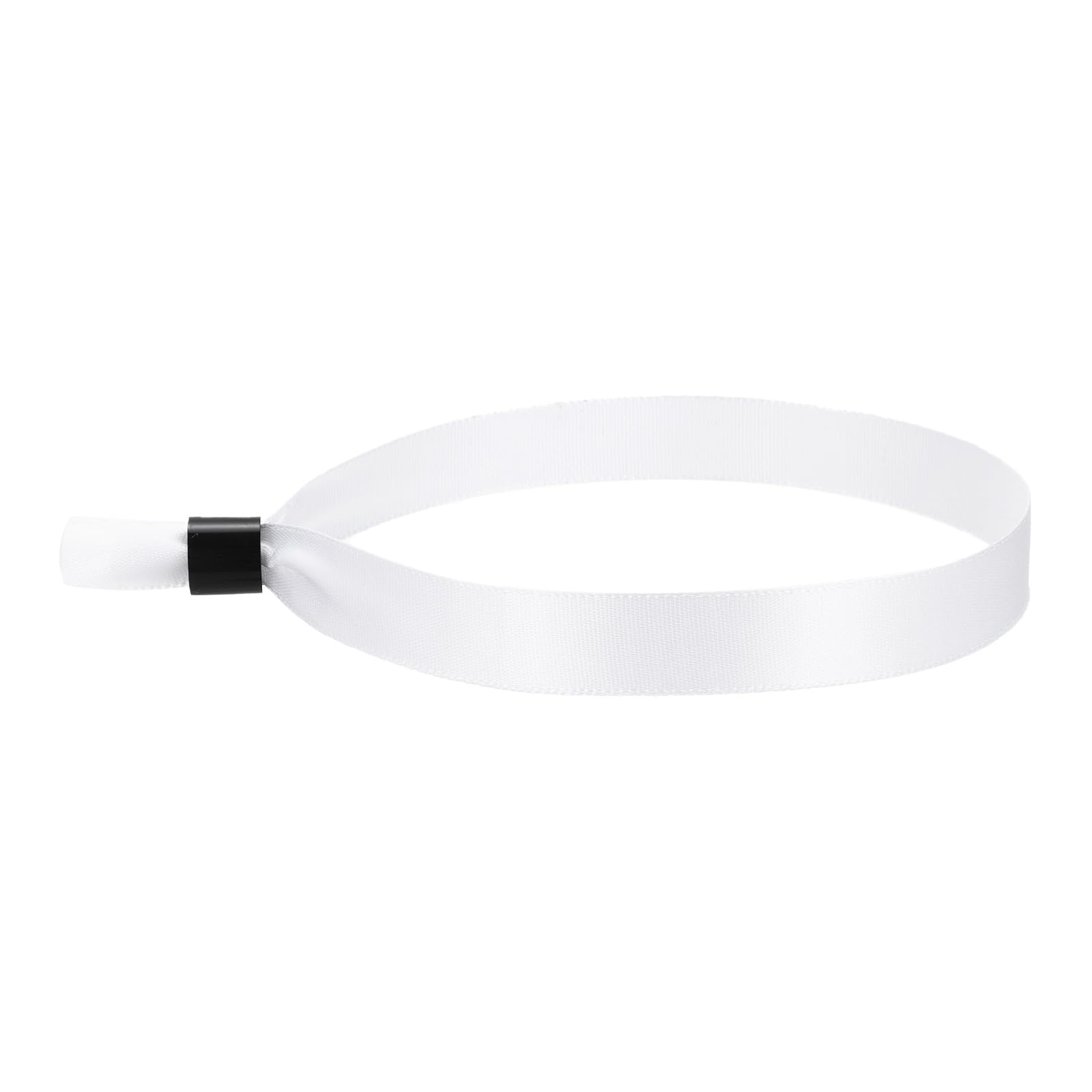 sourcing map 30 Pcs Cloth Event Wristband 13.8"x0.6" Colored Wristbands for Events Lightweight Concert Club Entrance Wrist Strap Party Entry, White