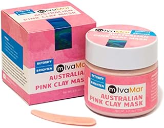 Organic Australian Pink Clay Face Mask Natural Kaolin Clay - Face Masks Beauty  Pore Cleansing - Acne Treatment Detoxify - BlackHead Remover - Dermatologically Tested - Face SkinCare