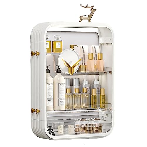 Boîte de rangement cosmétiques transparente pour optimiser vos murs