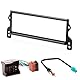 CARAV 11-240-4-7 Radioblende Car 1-DIN in Dash Installation kit Set for MINI Hatch (R50/R53) 2001-2006; Cabrio (R52) 2004-2007 + ISO and Antenna Adapter Cable