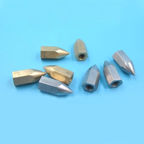 MKVAXR 2 uds latón/Inoxidable 6,35mm M6 Tuercas hexagonales Tipo Bala Cabeza Eje Fijo Soporte Adaptador de hélice, for DIY Accesorios de Modelo de Barco RC Componentes del Eje del Barco(Brass) - imagen 5