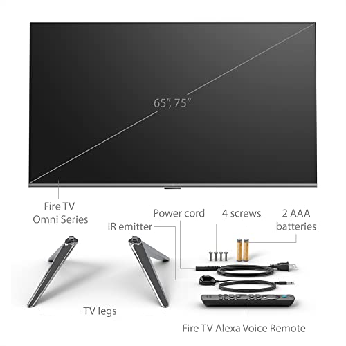 Image of Fire TV Bundle: Includes Amazon Fire TV 65 inch Omni Series 4K UHD smart TV with Dolby Vision & Made for Amazon Universal Tilting TV Wall Mount for 50-86 inch TVs