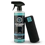 Refresh Cars Kit Limpiacristales Coche Triple Acción (500ml) - Limpia Lunas Sin Rastros ni Vaho. Efecto Auto-Secado y Anti-Huellas. Para Interior y Exterior. INCLUYE BAYETA Microfibra