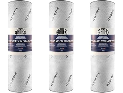 ARDEX FLEXBONE UI 740 Uncoupling Waterproofing Polyethylene Membrane 215 Sq Ft Roll, 1/8" Thick, Load Bearing Underlayment for Large Format Tiles in Heavy Stress Areas - 3 Rolls Bundle