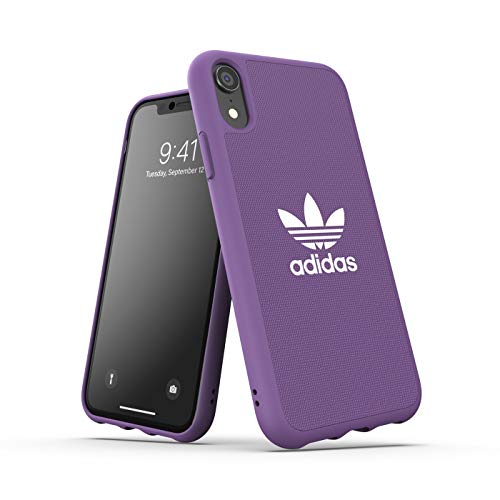 アディダスオリジナルス iPhone XR ケース アディカラーシリーズ アクティブパープル [adidas OR Moulded Case Canvas SS19 for iPhone XR Active Purple adicolor]
