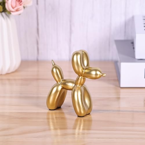 Estatua Decorativa de Perro Globo Moderna Dorada miniatura 5