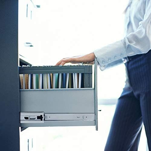 Miniatura 5 de Knobonly Deslizadores de cajones resistentes de cierre suave de 16 pulgadas, 8 pares de rieles de cajón deslizantes de rodamientos de bolas de