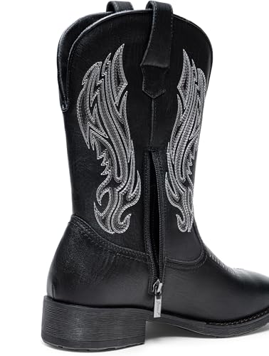 Image of Jousen Cowboy Boots for Men Square Toe Western Side Zipper