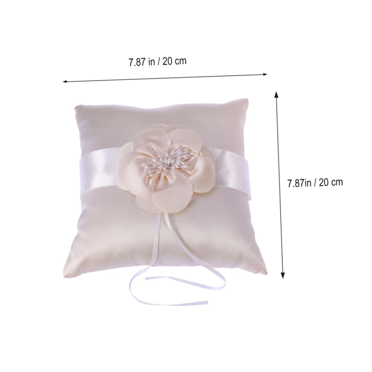 Alipis 3stücke Hochzeitsringkissen Mit Blumen Und Satinband Elegantes Ringträgerkissen Für Trauungen Und Verlobungen Weich Und Bequem Perfektes Accessoire Für Ihre Hochzeit