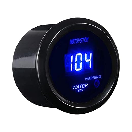 HOTSYSTEM Universal Water Temp Gauge Temperature Meter Electronic Blue Digital LED DC12V 2inches 52mm for Car Automotive(Fahrenheit)