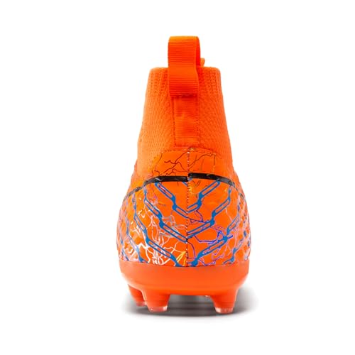 Image of Unisex Soccer Cleats Mens Lightweight No-Tie Lacing System Multi-Surface Football Shoes with Ankle Support for Beginners to Advanced Players