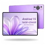 UXD Tablet 10,1 Zoll Android 15 mit Tastatur, 4G LTE Tablet mit SIM Karte, WLAN 6, Octa-Core, 8000mAh Akku, IPS Display, Bluetooth, USB-C (Lila, 256, GB)