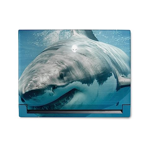 Image of MightySkins Skin Compatible with Alienware M18 R1 (2023) Full Wrap Kit - Great White Shark | Protective, Durable, and Unique Vinyl Decal wrap Cover | Easy to Apply & Change Styles | Made in The USA