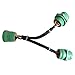 Green Type 2 J1939 9pin Splitter Y Cable for Truck Freightliner GPS ELD Tracker