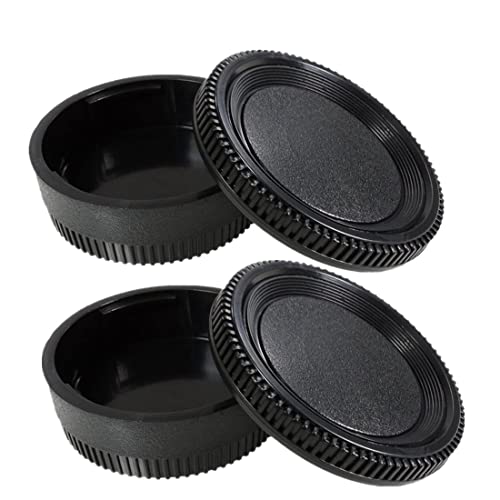 2 x Lens posterior Cap+2 piezas Tapón Cuerpo compatible con Nikon F/AI Mount DSLR Fit D7500 D750 D700 D810 D800 D800E D610 D600 D7100 D5300 D7000 D5 D7500(2 juegos)