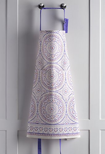 Maison D' Hermine Apron 27.50"X31.50" 100% Cotton 1 Piece Adjustable Neck Strap Cloth Apron With Center Pocket & Long Ties For Gifts, Women Men, Chef, Mandala - Spring/Summer #TOP1