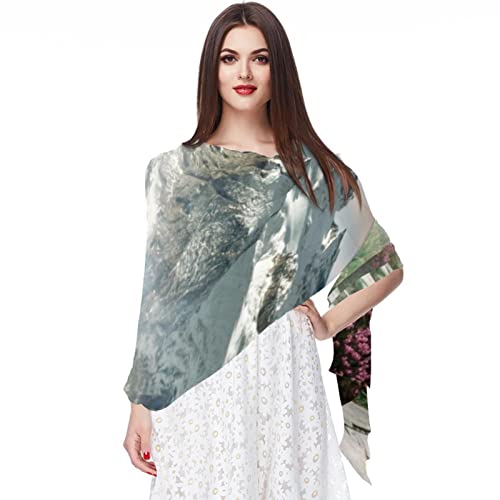 Écharpe rétro futuriste pour femme multicolore style tendance 20