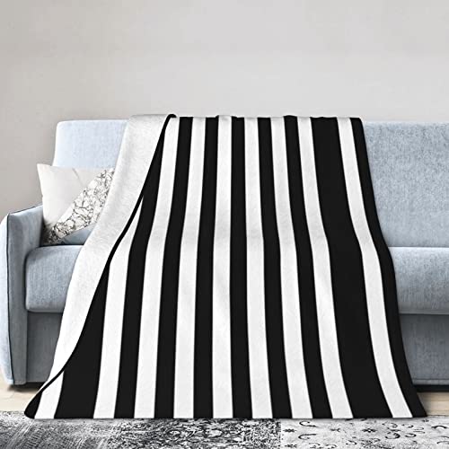 Couverture polaire microfibre rayée lit et canapé légère chaude salon - 2